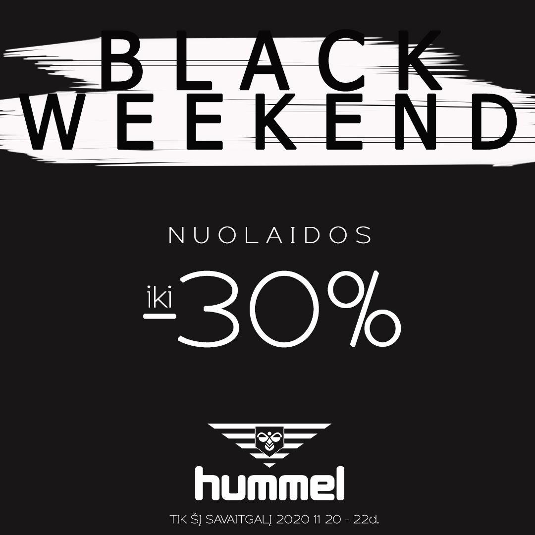 HUMMEL black weekend nuolaidu savaitgalis